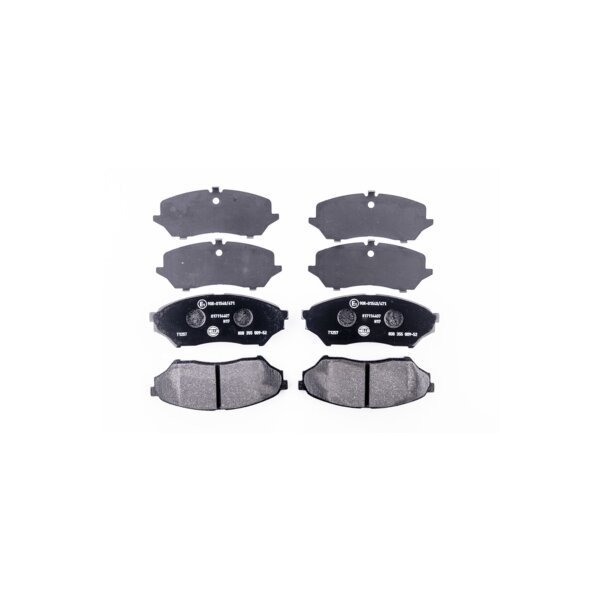 Brake pad set without wear warning 15.5 mm HELLA for MITSUBISHI PAJERO