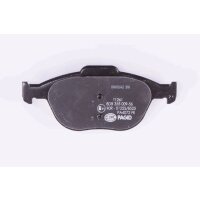 Brake pad set discs without wear warning HELLA for FORD TRANSIT and others