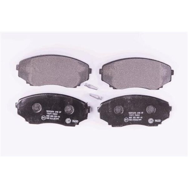 Bremsbelagsatz Scheiben mit Verschleißwarnkontakt 16 mm HELLA für u.a. MAZDA MPV