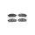 Brake pad set with wear warning 16.5 mm HELLA for NISSAN X-TRAIL and others
