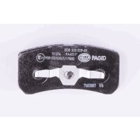 Bremsbelagsatz mit Verschleißwarnung 15,5 mm HELLA für u.a. MITSUBISHI ASX