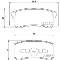 Brake pad set with wear warning 15.5 mm HELLA for e.g....
