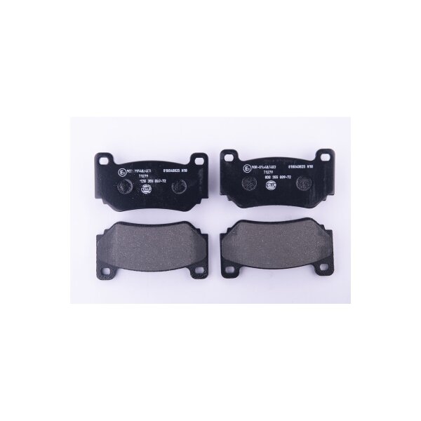 Brake pad set discs without wear warning 14.9 mm HELLA for MG TF and others