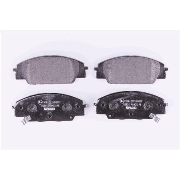 Brake pad set discs with wear warning 16 mm HELLA for e.g. HONDA CIVIC