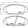 Brake pad set discs with wear warning 16 mm HELLA for e.g. HONDA CIVIC