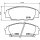 Brake pad set discs with wear warning 16 mm HELLA for e.g. HONDA CIVIC