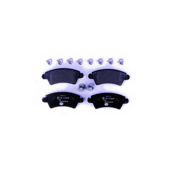 Bremsbelagsatz ohne Verschleißwarnung 18 mm HELLA für u.a. PEUGEOT 206