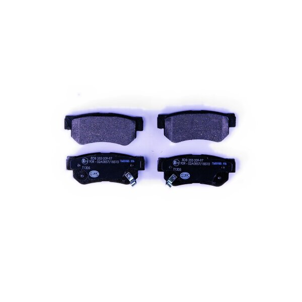 Brake pad set with wear warning 15 mm HELLA for HYUNDAI TUCSON and others