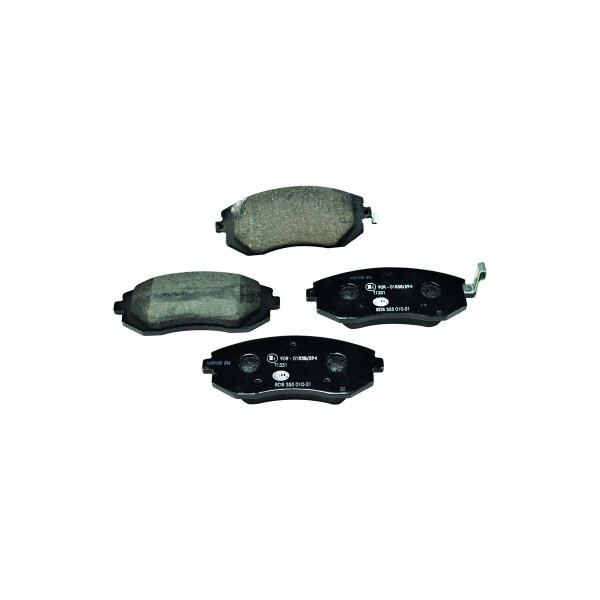 Brake pad set with wear warning 16.4 mm HELLA for SUBARU OUTBACK and others