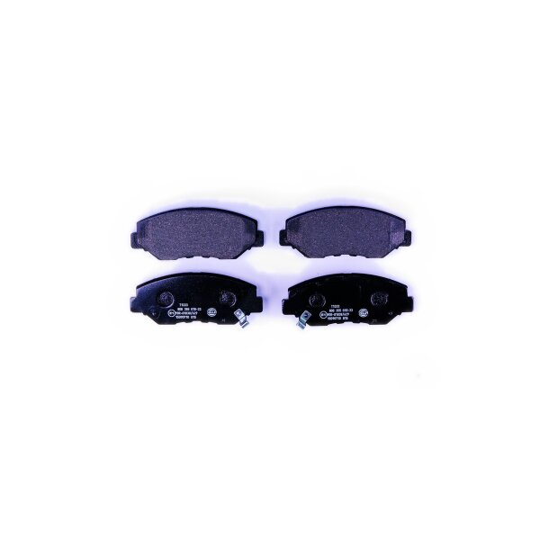 Brake pad set with wear warning 16.9 mm HELLA for e.g. HONDA ACCORD