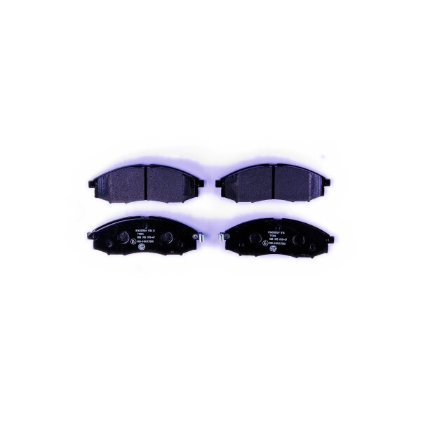 Brake pad set discs with wear warning 17 mm HELLA for e.g. NISSAN PICK