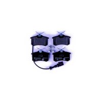 Brake pad set with wear warning contact 17.2 mm HELLA for...