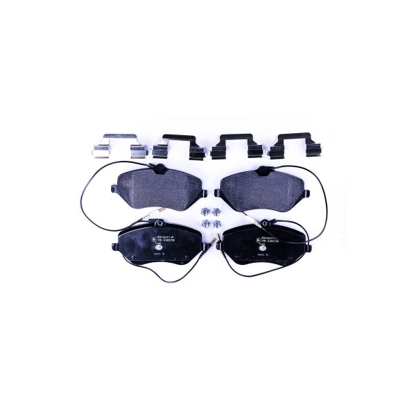 Brake pad set with wear warning contact 18.2 mm HELLA for e.g. PEUGEOT 607