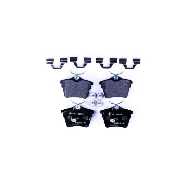 Brake pad set without wear warning 17.8 mm HELLA for e.g. CITROËN C5