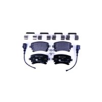 Brake pad set with wear warning contact 17.7 mm HELLA for...