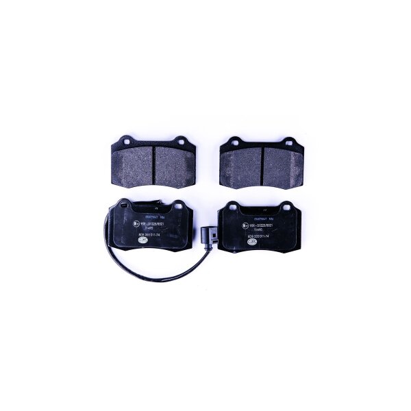 Bremsbelagsatz Scheiben mit Verschleißwarnkontakt 15 mm HELLA für SEAT LEON