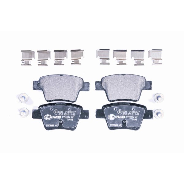 Bremsbelagsatz Bremsscheibe hinten HELLA für CITROEN PEUGEOT