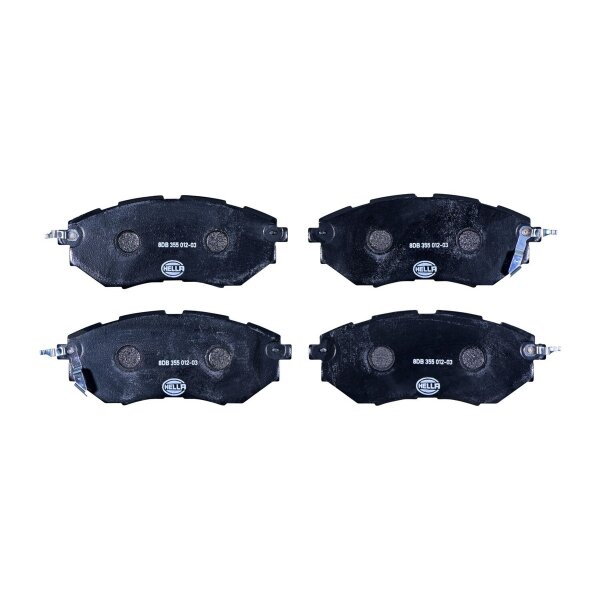 Brake pad set with wear warning 18 mm HELLA for SUBARU OUTBACK and others