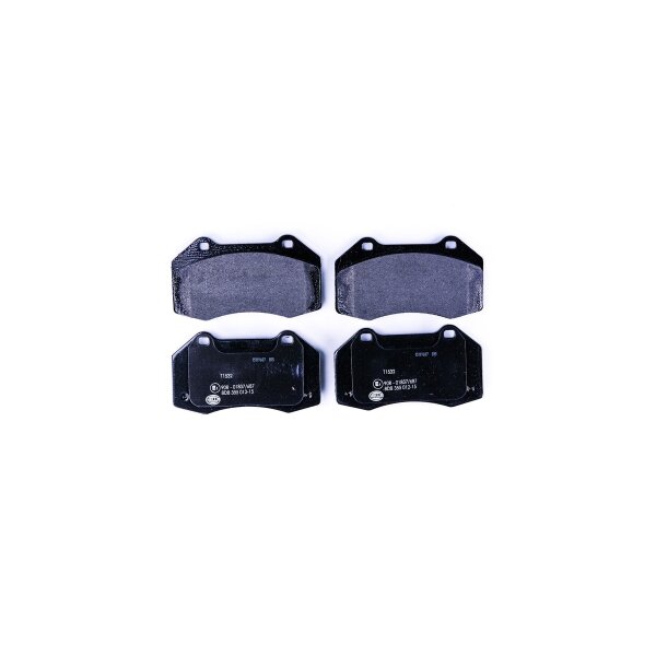 Brake pad set without wear warning 15.3 mm HELLA for e.g. RENAULT MEGANE