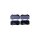 Brake pad set without wear warning 15.3 mm HELLA for e.g. RENAULT MEGANE