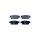 Brake pad set with wear warning 16.4 mm HELLA for e.g. CADILLAC STS