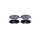 Brake pad set with wear warning 17.6 mm HELLA for HYUNDAI SANTA and others