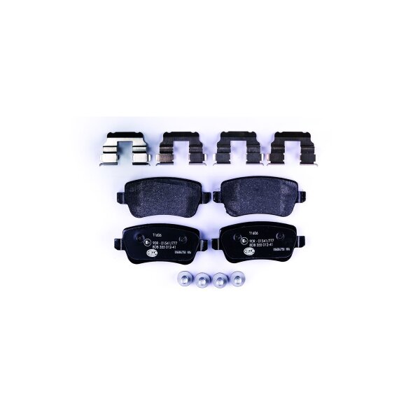 Bremsbelagsatz ohne Verschleißwarnung 16,8 mm HELLA für u.a. FIAT CROMA