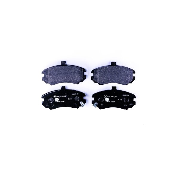 Brake pad set with wear warning 17 mm HELLA for HYUNDAI ELANTRA and others