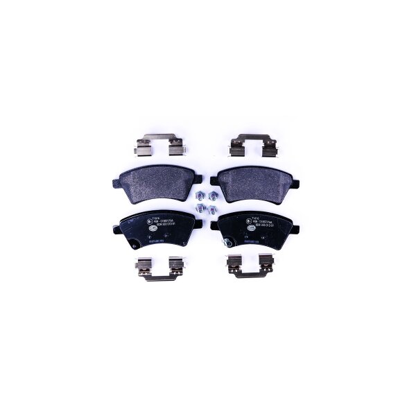 Brake pad set discs with wear warning 16 mm HELLA for SUZUKI SX4 and others