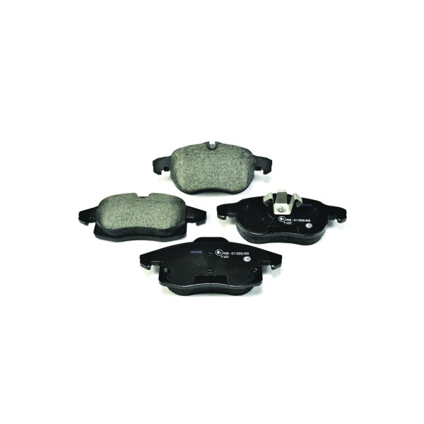 Brake pad set discs with wear warning 20.6 mm HELLA for e.g. SAAB 9-3