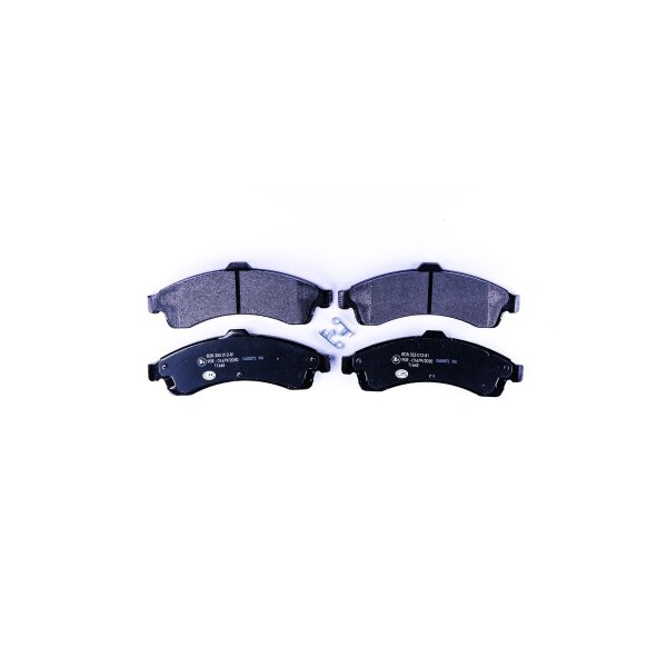 Brake pad set with wear warning 16.8 mm HELLA for CHEVROLET and others