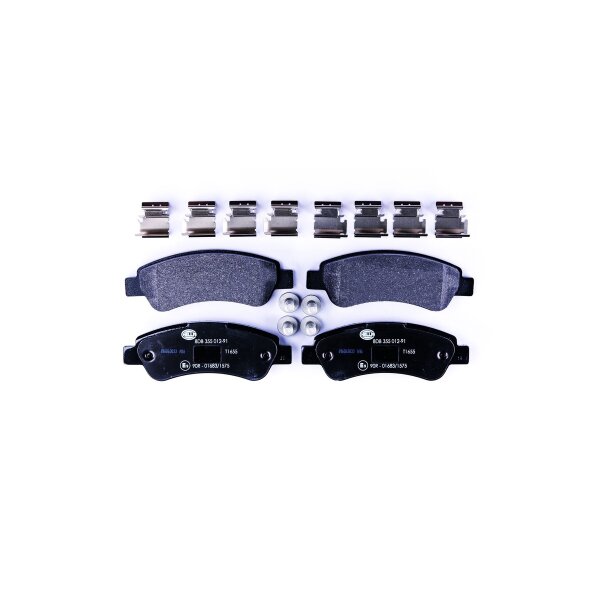 Brake pad set without wear warning 18.8 mm HELLA for FIAT DUCATO and others