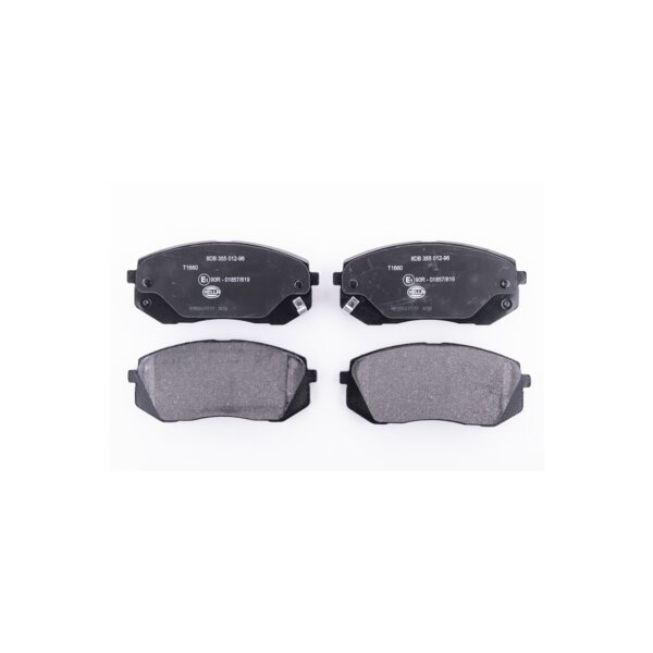 Brake pad set with wear warning 16.6 mm HELLA for KIA SPORTAGE and others