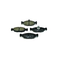 Brake pad set discs with wear warning 16.6 mm HELLA for...