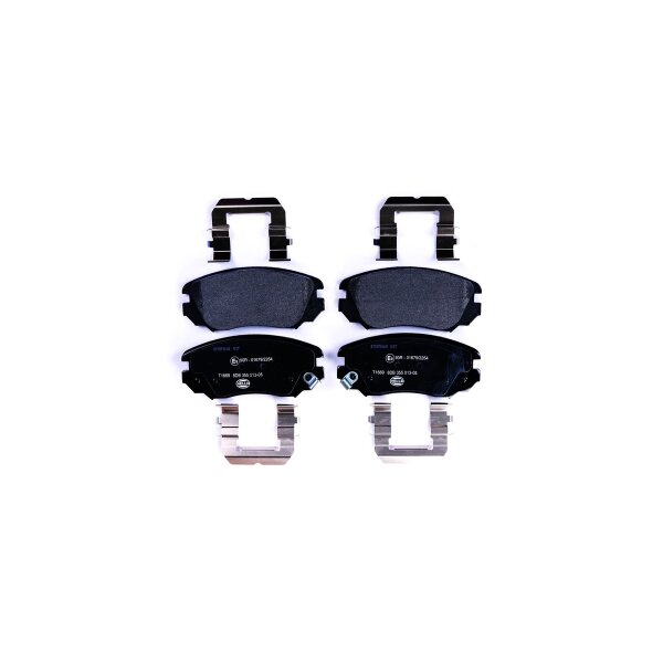 Brake pad set with wear warning 19.1 mm HELLA for e.g. OPEL INSIGNIA
