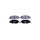 Brake pad set discs with wear warning 16.4 mm HELLA for TOYOTA HILUX
