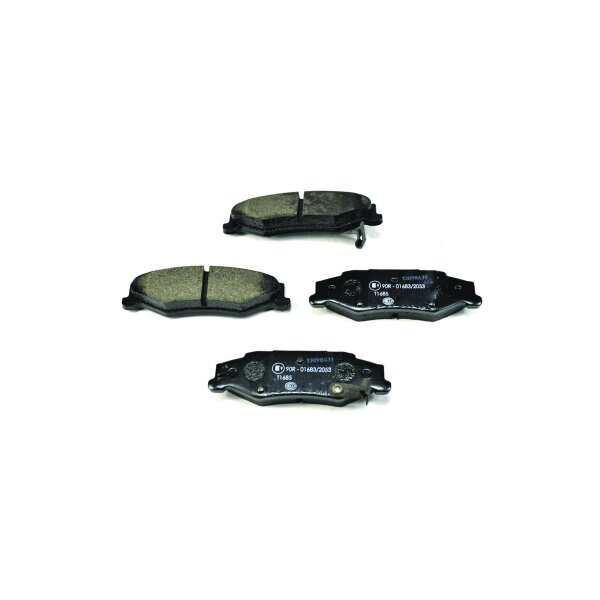 Brake pad set with wear warning 16.8 mm HELLA for CHEVROLET CORVETTE and others