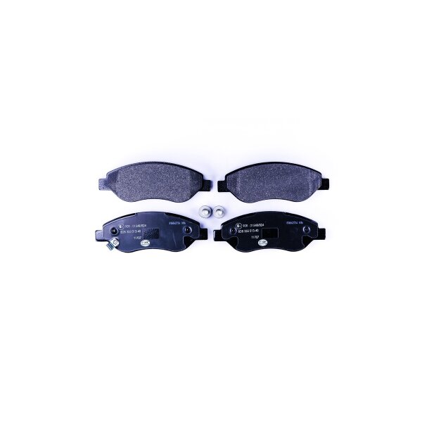 Brake pad set without wear warning 19 mm HELLA for e.g. OPEL CORSA