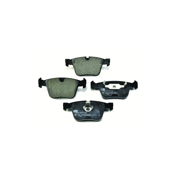 Bremsbelagsatz Scheiben mit Verschleißwarnung 16,9 mm HELLA für u.a. MB S-KLASSE