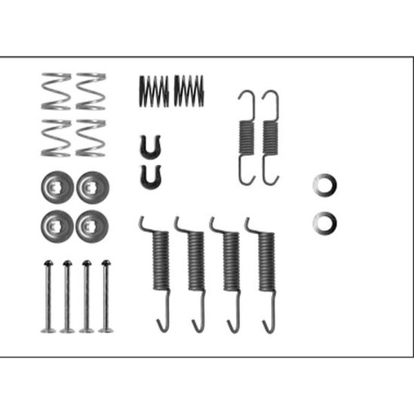 Accessory Set Parking Brake Shoes 24 pcs. HELLA for e.g. OPEL FRONTERA