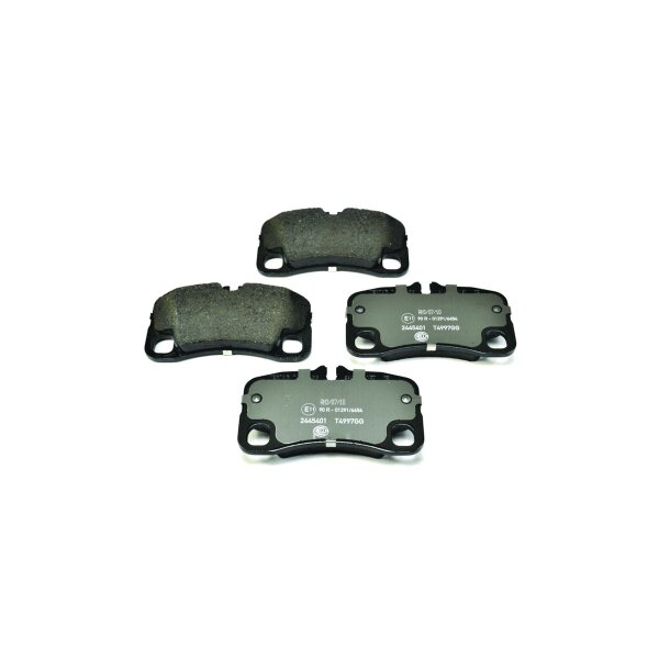 Brake pad set discs with wear warning 17.5 mm HELLA for PORSCHE 911 and others