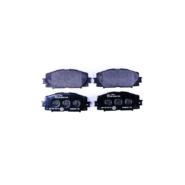 Brake pad set without wear warning 15.6 mm HELLA for e.g. TOYOTA PRIUS