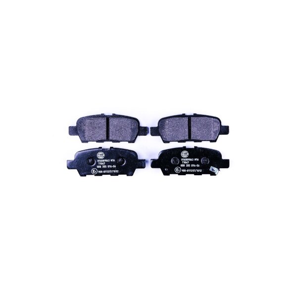 Brake pad set with wear warning 13.8 mm HELLA for SUZUKI GRAND and others