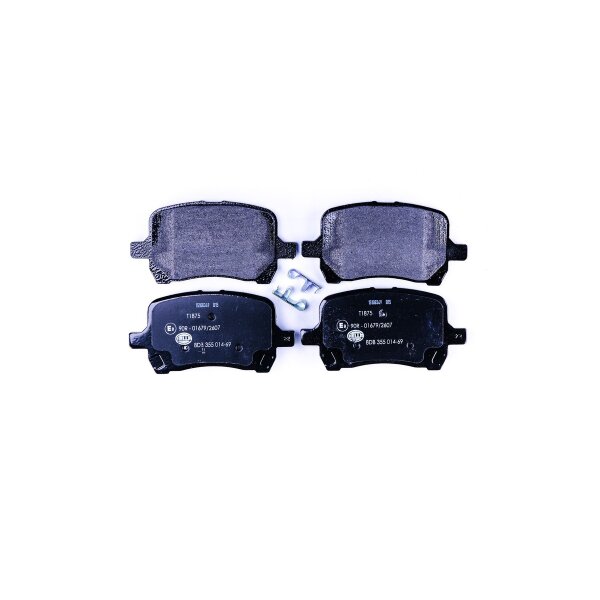 Bremsbelagsatz Scheiben mit Verschleißwarnung 17 mm HELLA für CHEVROLET HHR