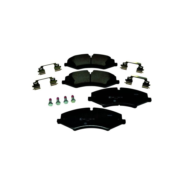 Brake pad set discs with wear warning 18.6 mm HELLA for LAND ROVER III