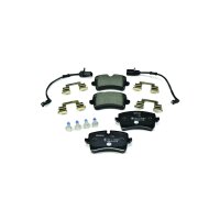 Brake pad set discs incl. wear warning contact 17.5 mm...