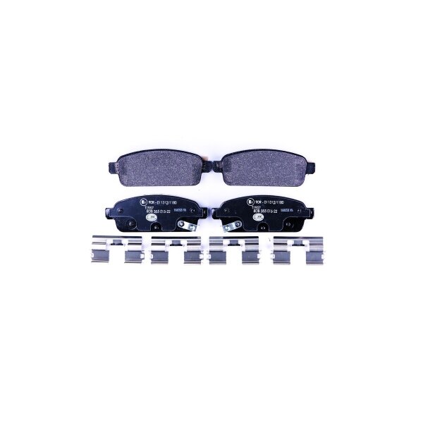 Brake pad set discs with wear warning 16.4 mm HELLA for e.g. OPEL ASTRA