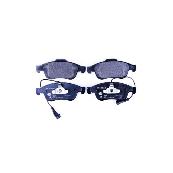 Brake pad set with wear warning contact HELLA for e.g. ALFA ROMEO GIULIETTA