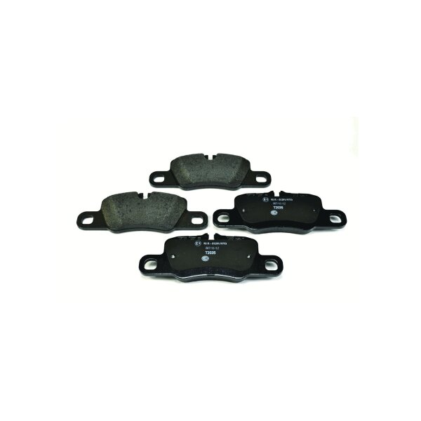 Brake pad set with wear warning 16 mm HELLA for PORSCHE PANAMERA and others