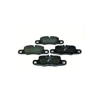 Brake pad set with wear warning 16 mm HELLA for PORSCHE...